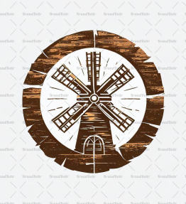 Rustikale Windmühle